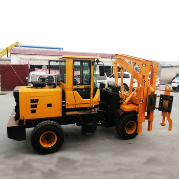 供应打桩机 公路护栏打桩机 铲车式多功能护栏打桩机