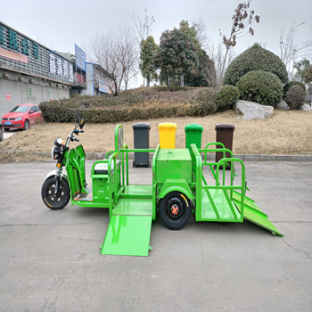 四桶斜板电动环卫三轮垃圾车 新能源电动垃圾景区电动垃圾车