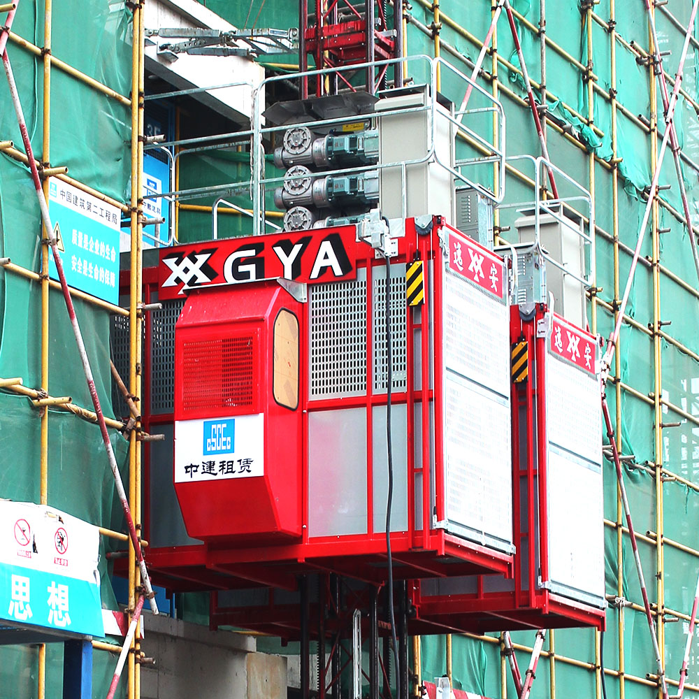 广州生产厂家双笼施工升降机 建筑工地人货施工电梯施工升降机