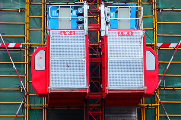 逸安建築工程施工升降機 工地樓房人貨運輸電梯雙籠施工升降機