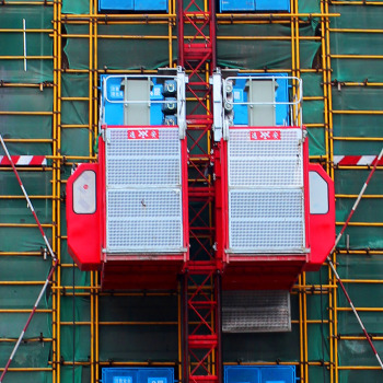 逸安建筑工程施工升降机 工地楼房人货运输电梯双笼施工升降机
