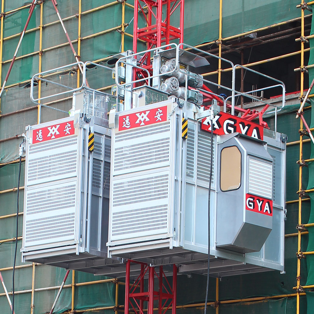 广州逸安建筑施工升降机 楼房施工升降电梯载人载货施工升降机