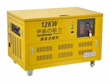 供应伊藤动力12KW静音汽油发电机YT12RSE发电机(组)