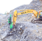 硬岩基坑、地铁竖井开挖花岗岩，大炮机打不动、钻科岩石分裂机械