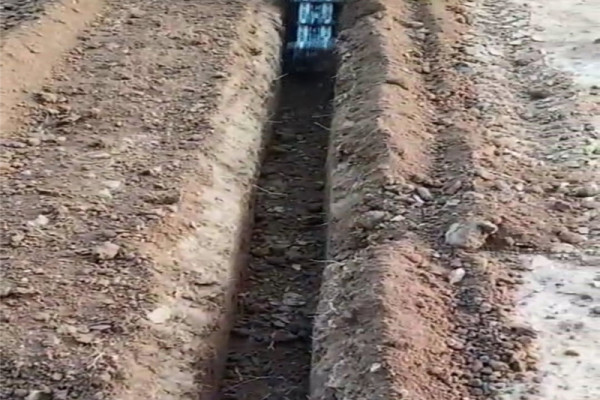 履帶式小型挖溝機 電啟動手扶式挖掘機