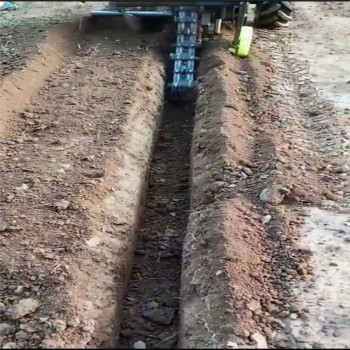 履带式小型挖沟机 电启动手扶式挖掘机