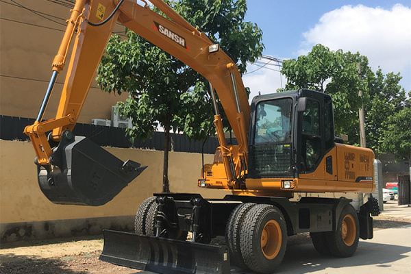 挖掘機 三山重工 13噸輪式挖掘機 進口配置 性能穩定 廠家直銷 全國三包