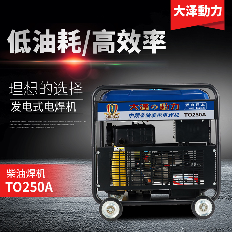 供應大澤動力TOTO250A汽油交流發電電焊機