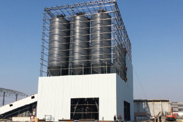 青島海州重工供應新一代環保型全封閉工廠式攪拌站