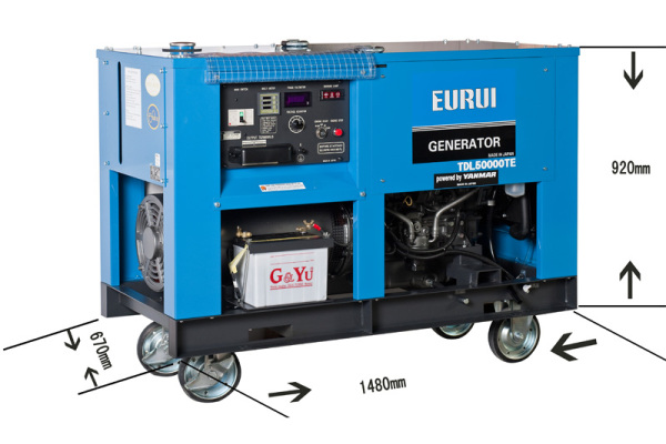 供应日本东洋（EURUI）TDL50000TE/40KVA柴油三相发电机(组)