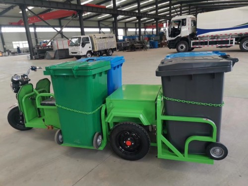 供应绿洁 电动三轮垃圾车  四桶电动清运车 3.5立方吊桶环卫车