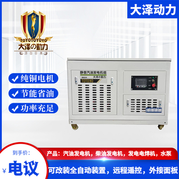 供应大泽动力TOTO30静音汽油发电机(组)
