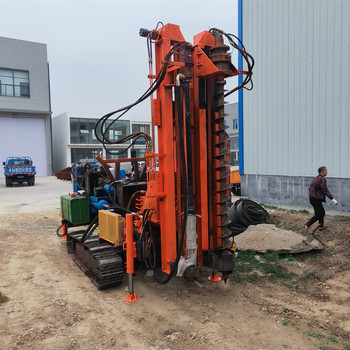 光伏打桩机液压锤打桩偏远地区太阳能工程螺旋钻孔机挖机