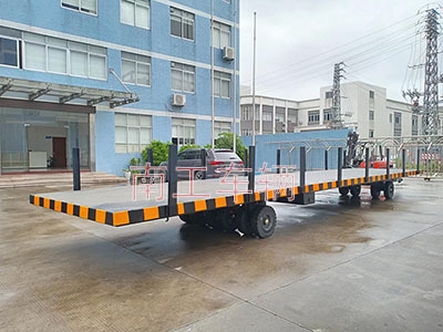 供应南工20吨12米重型平板拖车 插桩式工具拖车