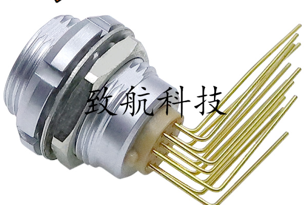 惠州致航精密航空插头连接器ECG2P8芯长弯针插座接插件
