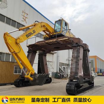 改装挖掘机卸火车加高底盘 挖机龙门架，挖掘机加高腿
