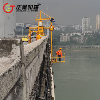 桥梁高空作业车 移动吊篮车 高速桥排水管安装车