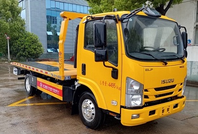 可出口，五十铃蓝牌国六清障车，一拖二救援排障车